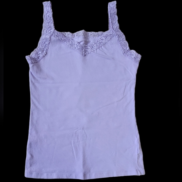 SALE 3 for $15 Size S Steve Lilac Purple Tank with Lace V Neck - Picture 1 of 5
